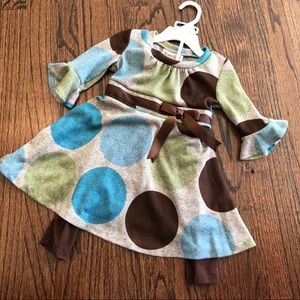 2t sweater dress set polka dot